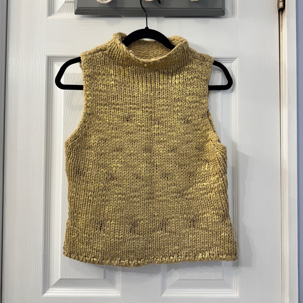 Guc Newport News Gold Beige Sweater Tank Top